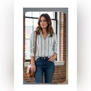 70s Vintage Green Patterned Shirt Goes with So Much. 
groovy colors